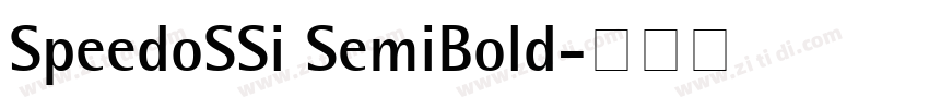 SpeedoSSi SemiBold字体转换